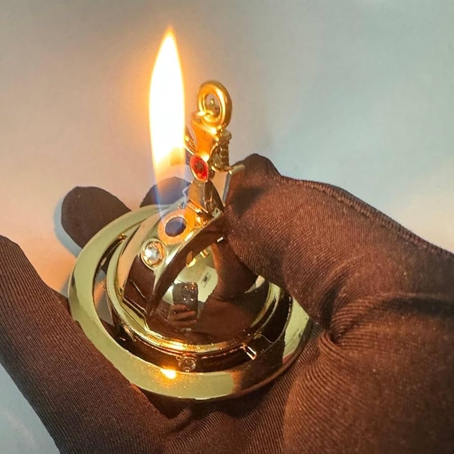 ★nanohana★ Amazon.com: 3D Saturn Orbit Necklace Lighter with Refillable